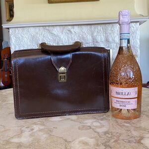 Vintage Renwick Cowhide Unique Mini Briefcase Bg